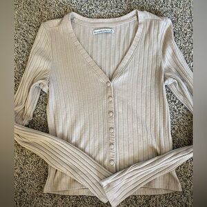 Abercrombie & Fitch Tan Ribbed Sweater